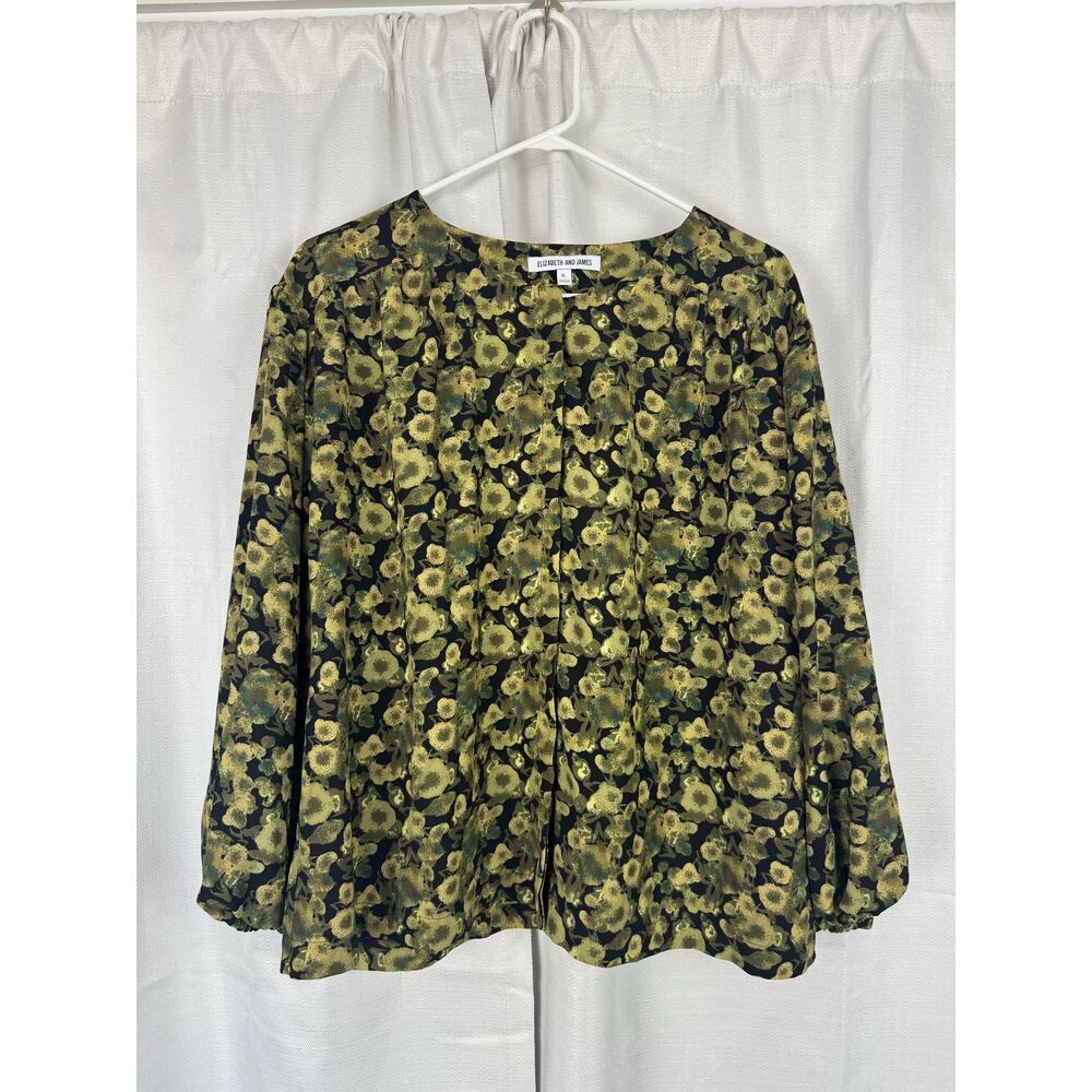 Elizabeth and‎ James Floral Blouse XL Boho Peasant Flowy